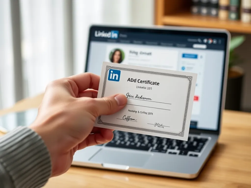 Jak dodać certyfikat na LinkedIn?